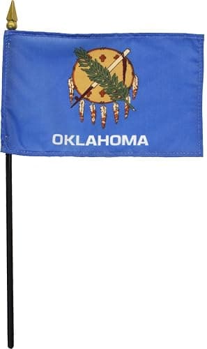 Oklahoma - 4 in x 6 in State Stick Flag - Image 1