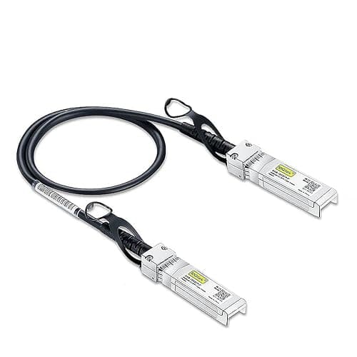 10Gtek 10G SFP+ DAC Cable - 10GBASE-CU Passive Direct Attach Copper Twinax SFP Cable for Cisco SFP-H10GB-CU0.25M, Meraki MA-CBL-TA-0.25M, Fortinet, Ubiquiti UniFi, 0.25-Meter(0.82ft) - Image 1