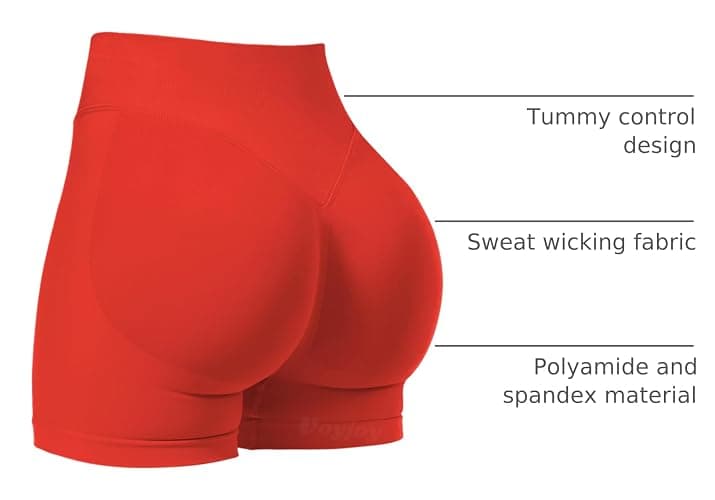 VOYJOY Women Workout Impact Shorts 2.5"/ 3.6"/ 4.5"/ 6" Scrunch Butt Lifting Gym Seamless Booty Biker Shorts thumbnail 4