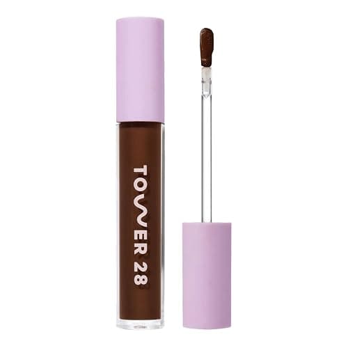 Tower 28 Beauty Swipe Serum Concealer - Hydrating Buildable Medium-Coverage Concealer with Skincare Benefits for Sensitive Skin - Shade 20 SGV, Deep with Warm Undertones, 0.22 Fl Oz - Image 1