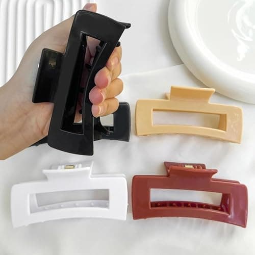 4Pcs Cloud Claw Clips, Soft & Flexible Cozy Claw Clip, Flexible Claw Clip, Ponytail Hairpins for Thick or Fine Hair, Beauty Accessory for Women thumbnail 6