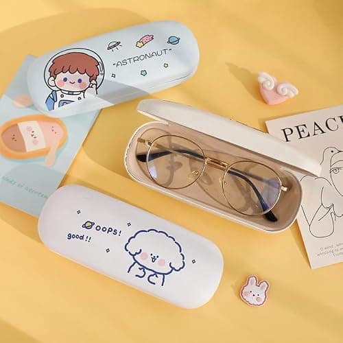 Tooe Kawaii Eyeglasses Clamshell Hard Case Holder Japanese Aesthetic Anime Printed Protective Case Eyeglass Storage Case thumbnail 6