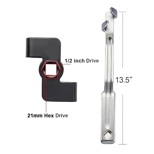 Herdusa 2pcs Wrench Extender Tool Bar Set for 1/2 Inch Drive Breaker Bars Universal Wrench Extension Adaptor Extend Wrenches Tool thumbnail 2