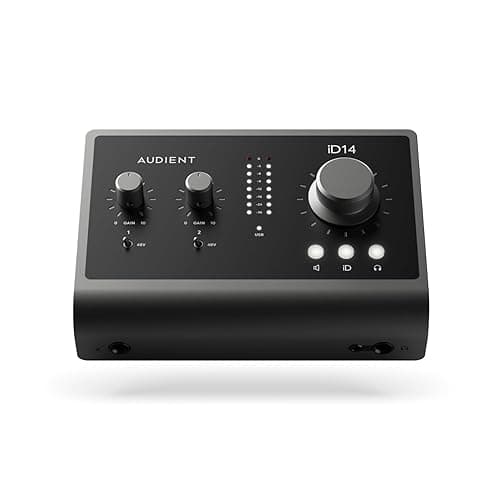 Audient Audiointerface iD14 MKII, 2 Class-A Mikrofonvorverstärkern (High Performance USB-Audiointerface, USB-C Anschluss, Monitor Mix und Monitor Panning Funktion, 2 Kopfhörerausgänge), iD MKII - Image 1