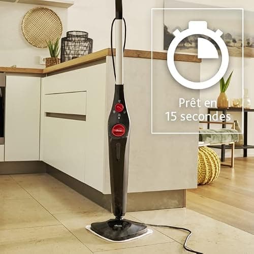 Vileda Steam Plus Edition Triangulaire avec Power Pad, balai vapeur, performance de nettoyage hygiénique sans utilisation de produits chimiques, pour tous les sols durs et les moquettes thumbnail 7