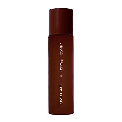 CYKLAR Vitamin C Body Oil for Women and Men. Moisturizing Sacred Santal Scented Body Serum for Glowing Skin. Nourishing, Hydrating After-Shower and Bath Skin Care Moisturizer, 4.2 Fl Oz - Image 1
