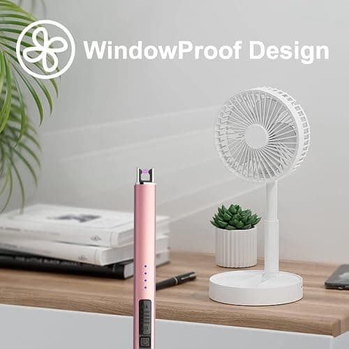 MeeToo Electric Candle Lighter Rechargeable Type-C - Gifts for Wife Men Women Nana, USB Plasma Arc Windproof Lighters for Candle Christmas Camping Kitchen Rose Gold thumbnail 6