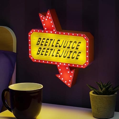Paladone Beetlejuice Icon Accent Light - Officially Licensed Merchandise from Iconic Retro Horror Movie, Spooky Room Decor and Gift, Gothic Bedroom Accessory and Nightlight for All Ages thumbnail 7