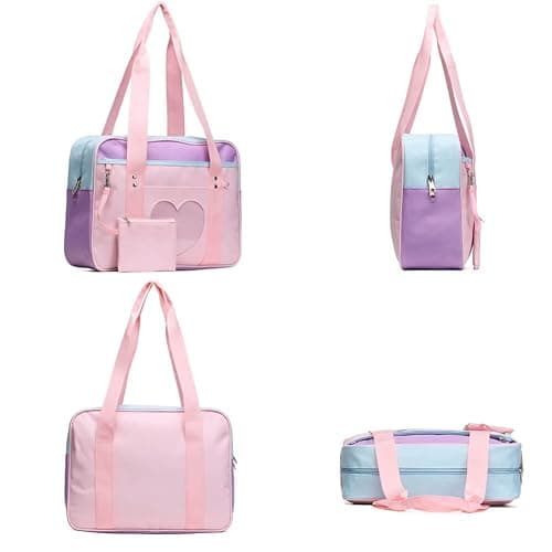 STEAMEDBUN Kawaii Ita Bag Japanese School Bag Cute Tote Bag Large Shoulder Anime Heart Purse thumbnail 6