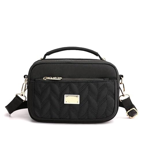 Quilted Small Crossbody Purse for Women Mini Shoulder Bag Cellphone Wallet Purses - Image 1