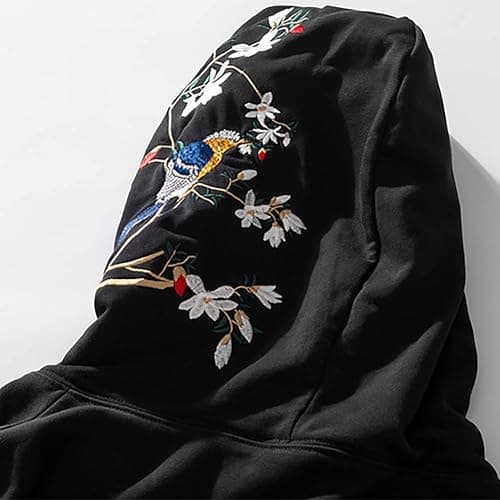 Niepce Inc Streetwear Men's Dragon Embroidered Heavyweight Graphic Hoodies thumbnail 9