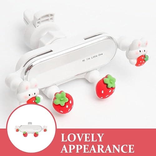 DIYEAH Cute Phone Mount for Car, Cute Zodiac Rabbit Car Phone Holder, Bunny Mount Air Vent Mobile Support for All Cell thumbnail 9