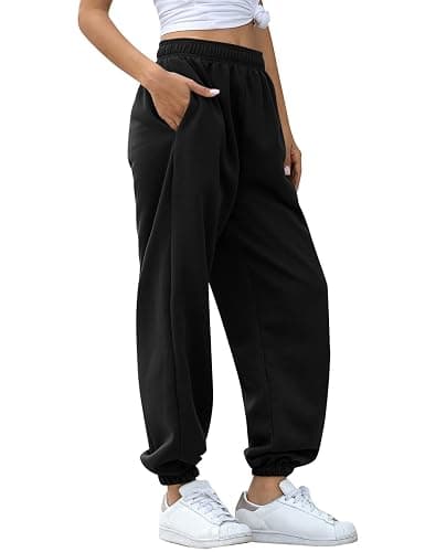 HeSaYep Women's High Waisted Sweatpants Workout Active Joggers Pants Baggy Lounge Bottoms thumbnail 3