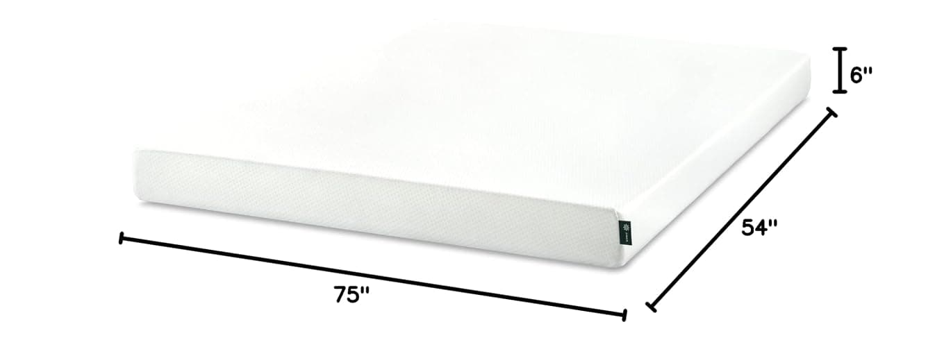 Zinus 6 Inch Full Green Tea Memory Foam Mattress [New Version], Fiberglass Free, Medium Firm Feel, Zoned Pressure Relief, Certified Safe Foams & Fabric, Mattress in A Box thumbnail 12