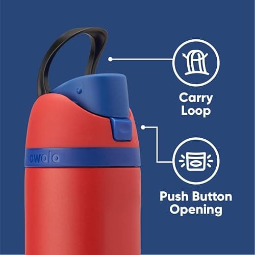 Owala Marvel Potter FreeSip Insulated Stainless Steel Water Bottle with Straw for Sports and Travel, BPA-Free Sports Water Bottle, 24 oz, Spiderman thumbnail 3