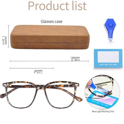 HCYCSQS blaulichtfilter brille Blaulichtbrille ohne Sehstärke Damen Herren Superleichte Anti-Müdigkeit Computerbrille Gaming Schutzbrille Blue Light Blocking Glasses thumbnail 6