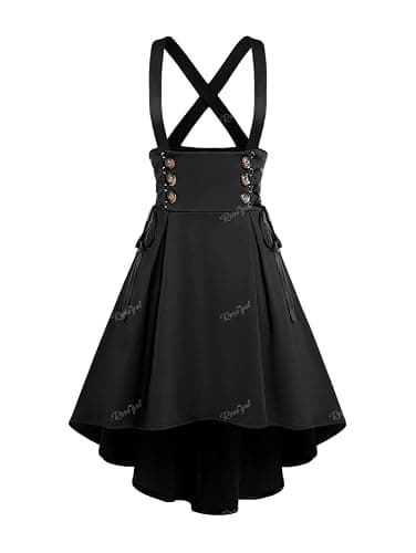 Rosegal Women's Plus Size Gothic Mini Skirt Plaid Zipper Mini A Line Skirt - Image 1