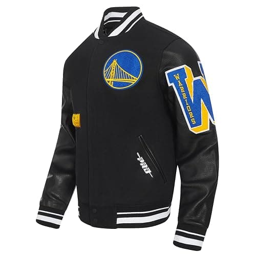 Pro Standard Mens NBA Old English Varsity Jacket thumbnail 3