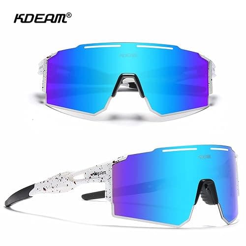 GoHZQ Polarised Sports Sunglasses for Men Womens Polarized Cycling Sunglasses UV400 Protection TR90 Superlight Frame Glasses for Skiing, Running thumbnail 2