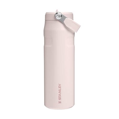 Stanley Flip Straw 2.0 Trinkflasche mit Strohhalm 0.7L - Thermobecher Kühlt 10 Stunden - 3 Tage Eisgekühlt - BPA-frei - Auslaufsicher - Für Getränkehalter - Spülmaschinenfest - Rose Quartz - Image 1