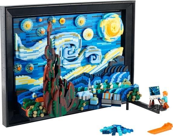LEGO® Ideas Vincent Van Gogh: La Noche Estrellada; diseño de Interiores con una Figura de colección para Recordar y admirar Las memorables Creaciones del reconocido Pintor Vincent Van Gogh 21333 thumbnail 4