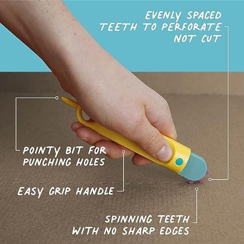 Makedo Discover | Upcycled Cardboard Construction Tool Kit in Small Toolbox (126 Pieces) | STEM + STEAM Educational Toys for at Home Play + Classroom Learning | Reusable Tools for Boys & Girls Age 5+ thumbnail 4