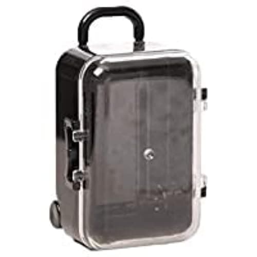 BaaSid 4PCS Mini Plastic Travel Suitcase Candy Box Suit for Doll Wedding Party Decoration,Doll Suitcase, Mini Luggage,suitcase Gift Box thumbnail 5