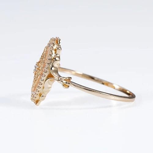 JASXEYO Simple Wave Lace Ring Women's Personalized Vintage Court Style Ring, Gold Rings for Women，Promise Rings for Her thumbnail 6