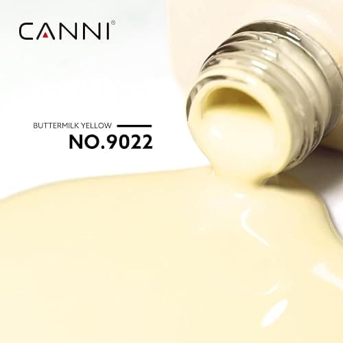 CANNI Pastel Yellow Gel Nail Polish, 1Pcs Pale Light Yellow Gel Polish Butter Neon Color High Gloss Soak Off U V Nail Manicure Salon DIY thumbnail 2
