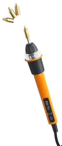 KINGTOOL Hot Foil Embossing Stamping Pen with 6 Rolls Hot Foil Papers, USB Powered (with 4 Nibs) (Yellow) thumbnail 2