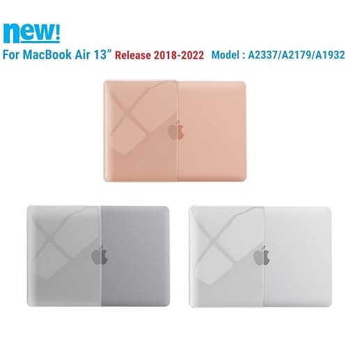iBenzer Compatible with New MacBook Air 13 inch case 2022 2021 2020 M1 A2337 A2179 A1932, Hard Shell Case&Keyboard Cover&Screen Film for Mac Air 13 with Touch ID,Crystal Clear, CA-AT13CYCL+2 thumbnail 9