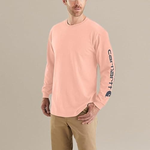 Carhartt Men's Loose Fit Heavyweight Long-sleeve Logo Sleeve Graphic T-shirt thumbnail 2