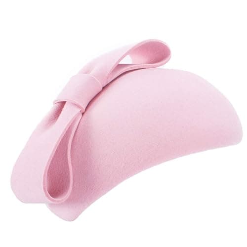 Lawliet Teardrop Women 1940s Wool Felt Fascinator Hat Bow Tam Beret Casque A568 thumbnail 2