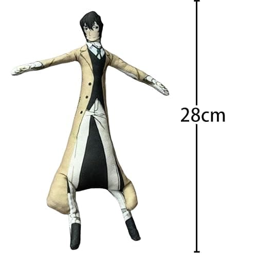 BSD Plush Dazai Osamu Soft Figure Twistable Anime Plushies Doll with Wire Frame Poseable Cartoon Stuffed Doll Decoration Gifts thumbnail 3