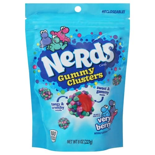 Nerds Gummy Clusters Candy, Very Berry, Resealable 8 Ounce Bag (Pack of 2) thumbnail 3