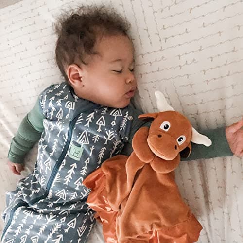 Yikes Twins Longhorn Lovey Blanket for Baby | Large 20" x 20" Baby Lovey for Girls or Boys | Cute Longhorn Security Blanket for Babies and Toddlers thumbnail 2