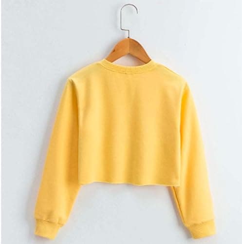 G-Amber Girls Crop Tops Sweatshirts Kids Cute Long Sleeve Printings Fashion Pullover Shirt thumbnail 3
