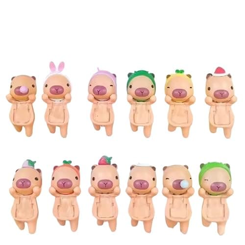 Capybara Hippers Decorative Mini Figures, Cartoon Character Designs - 1 pc Sealed Blind Selection Out of 12 Unique Styles with Box thumbnail 3