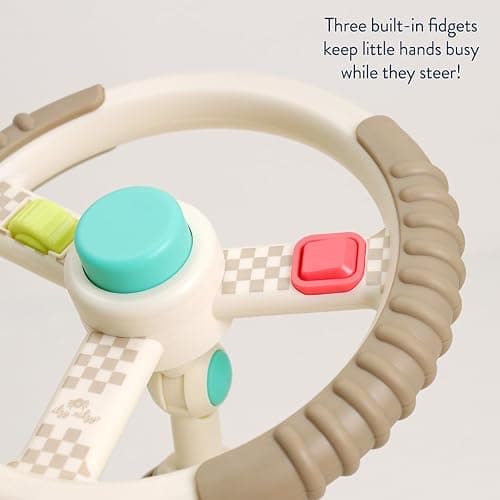 Itzy Ritzy Bitzy Driver Stroller Toy, Steering Wheel Toy with Fidget Play | Keeps Babies Engaged On the Go with Spinning Wheel, 3 Fidget Elements & Secure Clip for Strollers, Wagons & Shopping Carts thumbnail 7