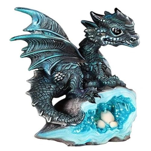 Le Elegant 71581 blue medieval baby dragon w/ crystal thumbnail 2