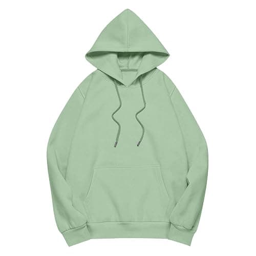Weighted Hoodie Women Plain Drop Shoulder Weighted Hoodie Y2K Hooded Sweatshirt Pullover Tops Fall Winter Clothes thumbnail 4