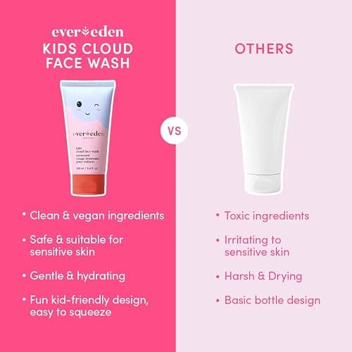 Evereden Kids Cloud Face Wash for Girls: Tropical Sorbet, 3.4 fl oz | Creamy & Fun  & Foaming Skin Care for Kids | Easy-to-Use Kids Face Wash | Non-toxic Kids Skincare for Sensitive Skin | 3.4 fl.oz - Tropical Sorbet thumbnail 7