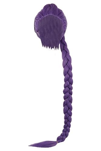 BAEHEU Demon Hunters Costume Rumi Cosplay Wig Anime Zoey Mira Wigs Long Straight Hair Accessory for Women (Purple - Rumi, Long Braided) thumbnail 6