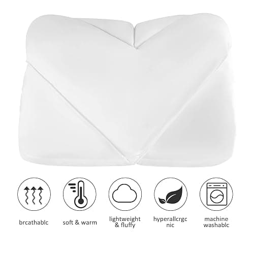 All Season Comforter King Size White,Thick Comforter for Night Sweats,Down Alternative Comforter,Duvet Insert with 8 Corner Tabs, Winter Warm Quilts Hotel Collection Reversible Fluffy Hypoallergenic thumbnail 3