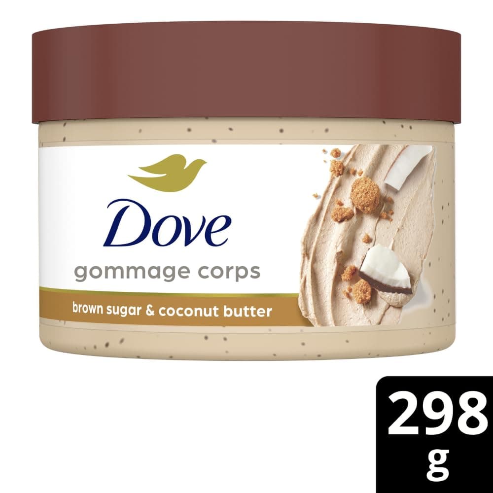 Dove Body Scrub Brown Sugar and Coconut Butter Deep Exfoliating Body Polish 298g, reveals visibly smoother, Soft Skin with Lasting Nourishment thumbnail 2