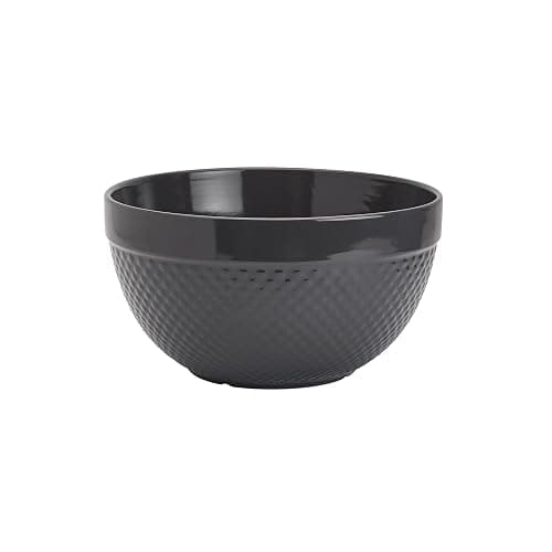 TTU Tabletops Gallery Hobnail Style 4 Piece Timeless Grey Stoneware Nesting Mixing Bowl Set for Baking and Cooking thumbnail 5