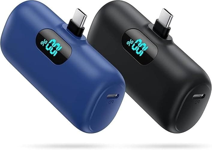 [2-Pack]Portable Charger for iPhone 17/16/15,Mini Power Bank 5000mAh PD USB C Portable Phone Charger,Travel Essential Battery Pack for iPhone 17/17 Air/16/16 pro/15/15 pro Max/Android/Samsung/Moto/LG - Image 1