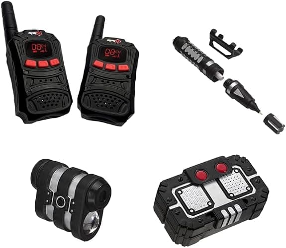 SpyX / Secret Agent Comms Kit - Includes Spy Toy Walkie-Talkie Pair / Micro Spy Scope / Invisible Ink Pen / Secret Voice Disguiser. 4 Communication & Surveillance Tools for Spy Kids thumbnail 10
