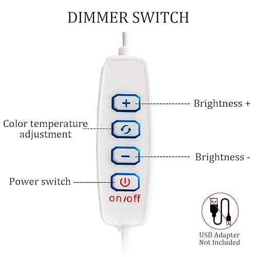 Hojalis Nail Light for Desk, Half Moon Light for Nail Desk, 3 Color Modes and Brightness Nail Desk Light, USB Arch Light for Nail Techs, for Beauty Eyelash Makeup Crafts Reading Salon (White) thumbnail 5