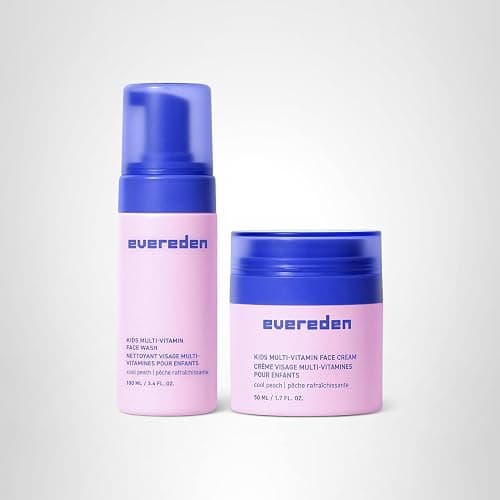 Evereden Kids Happy Face Duo (Cool Peach) - Multi-Vitamin Face Wash & Face Cream Set - Clean & Vegan Skin Care for Kids 3+ - Moisturizing, Nourishing, & Protective Skin Care Set thumbnail 10